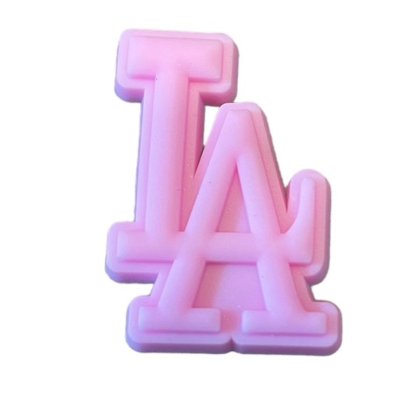 Pink Los Angeles Dodgers LA Croc Charm - Picture 1 of 3